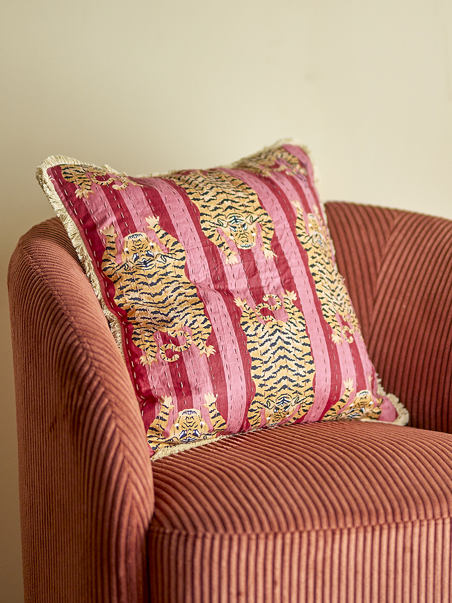 Poirino Coussin décoratif 45 x 45 cm, rose