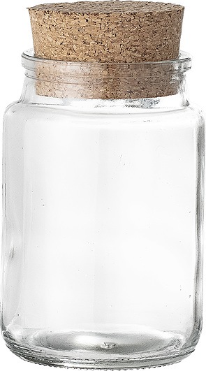 Pojemnik Bloomingville 180 ml szklany z korkiem