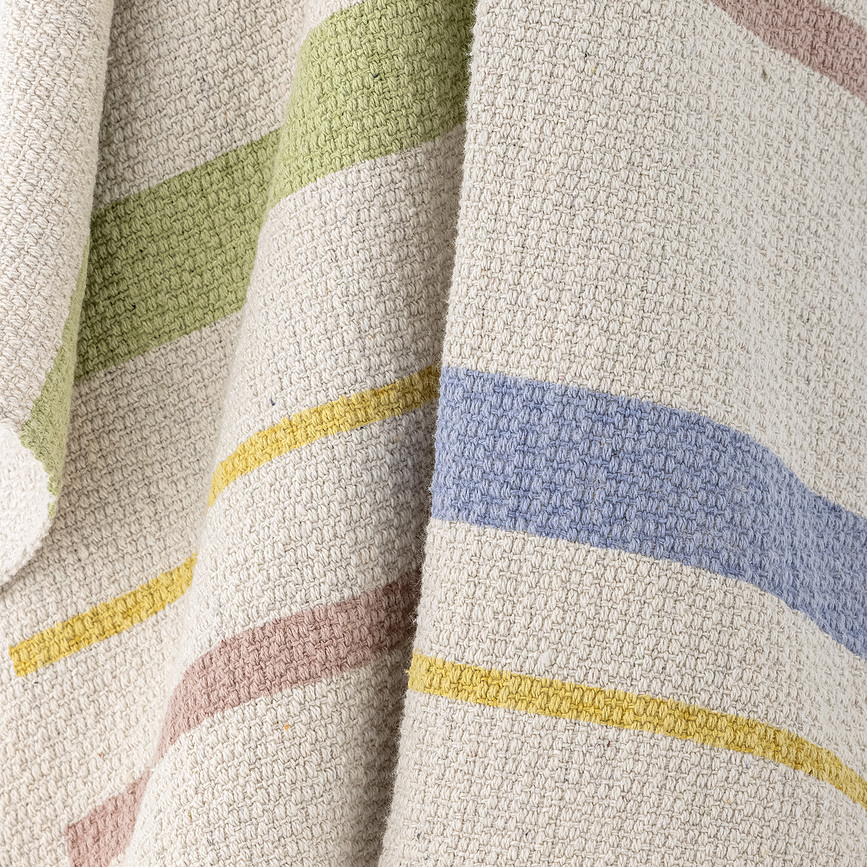 Pontino Plaid avec franges, 130 x 160 cm