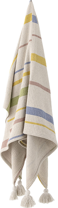 Pontino Plaid avec franges, 130 x 160 cm