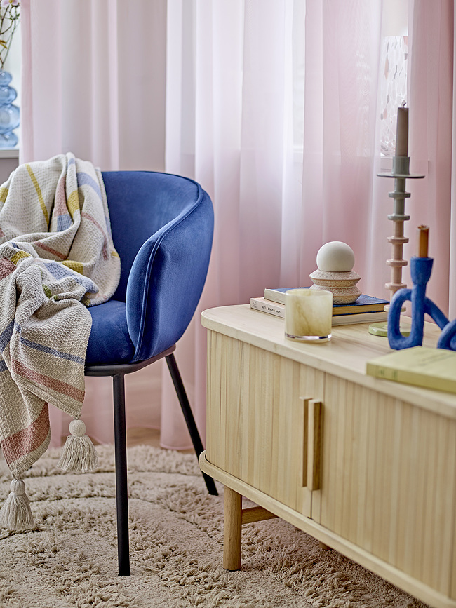 Pontino Plaid avec franges, 130 x 160 cm