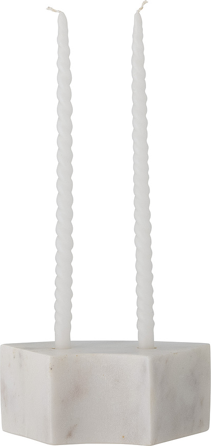 Portavelas de mármol Florida, blanco