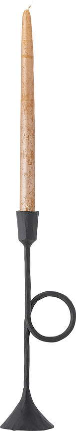 Portavelas de metal Jada, 34,5 cm, negro, para vela clásica