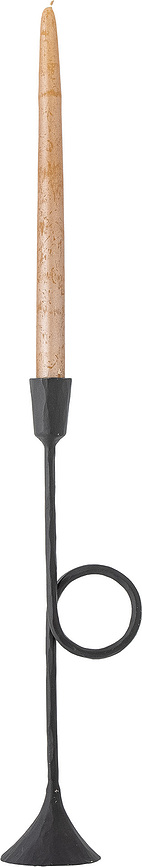 Portavelas de metal Jada, 34,5 cm, negro, para vela clásica