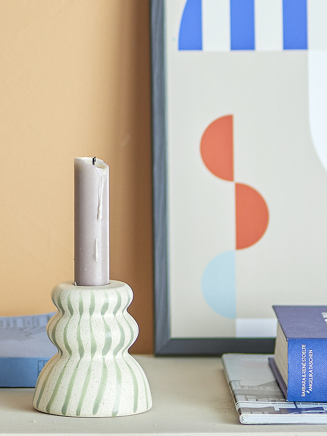 Candelabro para vela clásica Gabin, violeta