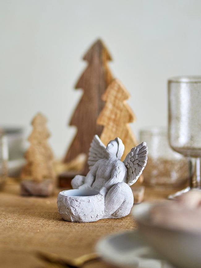 Portavelas Hadassa de ángel, para vela de té