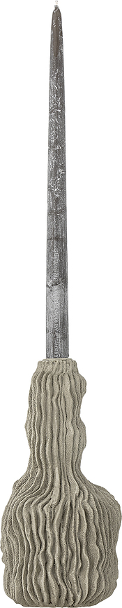 Portavelas para vela clásica Briar, 24 cm, gris