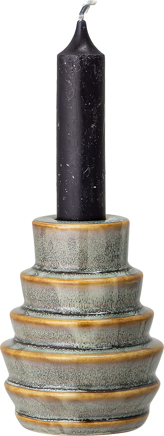 Portavelas para vela clásica Emin, 9 cm, negro