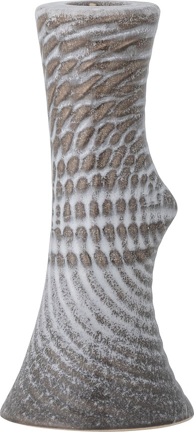 Portavelas para vela clásica Raheem, 17 cm, gris
