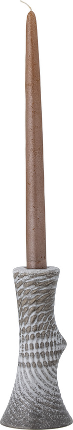 Portavelas Raheem, para vela clásica, 13 cm, gris