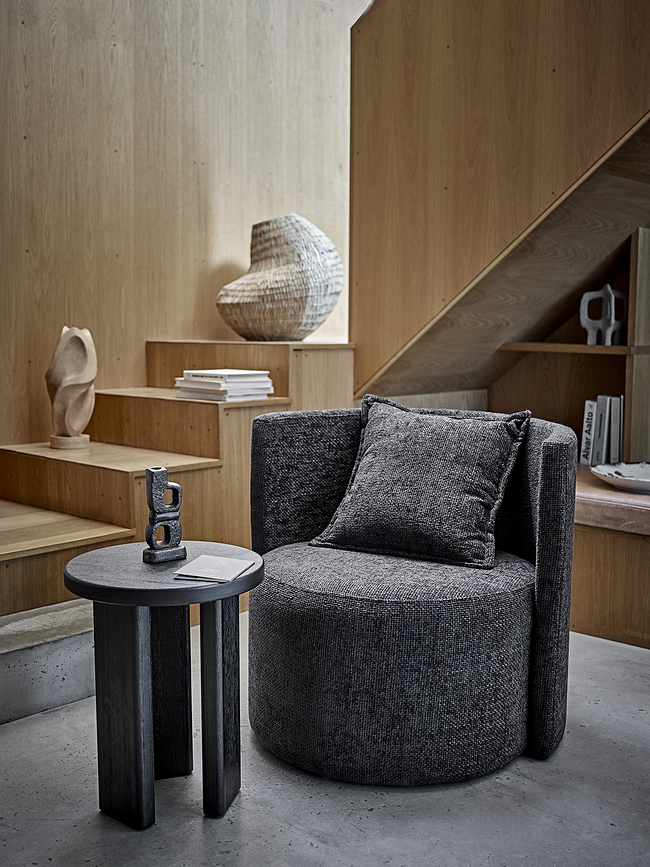 Portavelas para vela clásica Sanah, 19 cm, negro