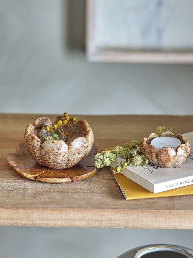 Portavelas Reiko, para velas de té, marrón