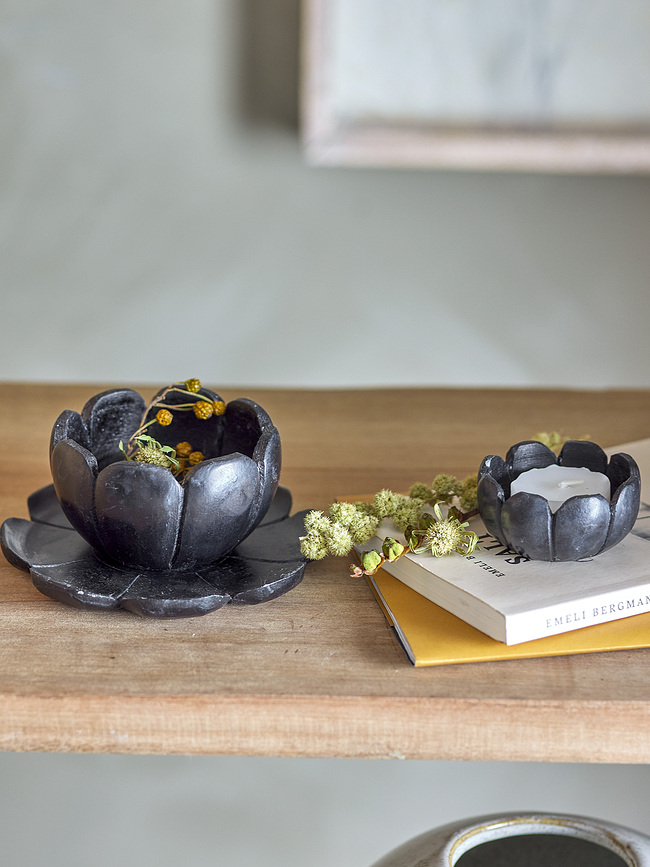 Portavelas Reiko, para velas de té, marrón