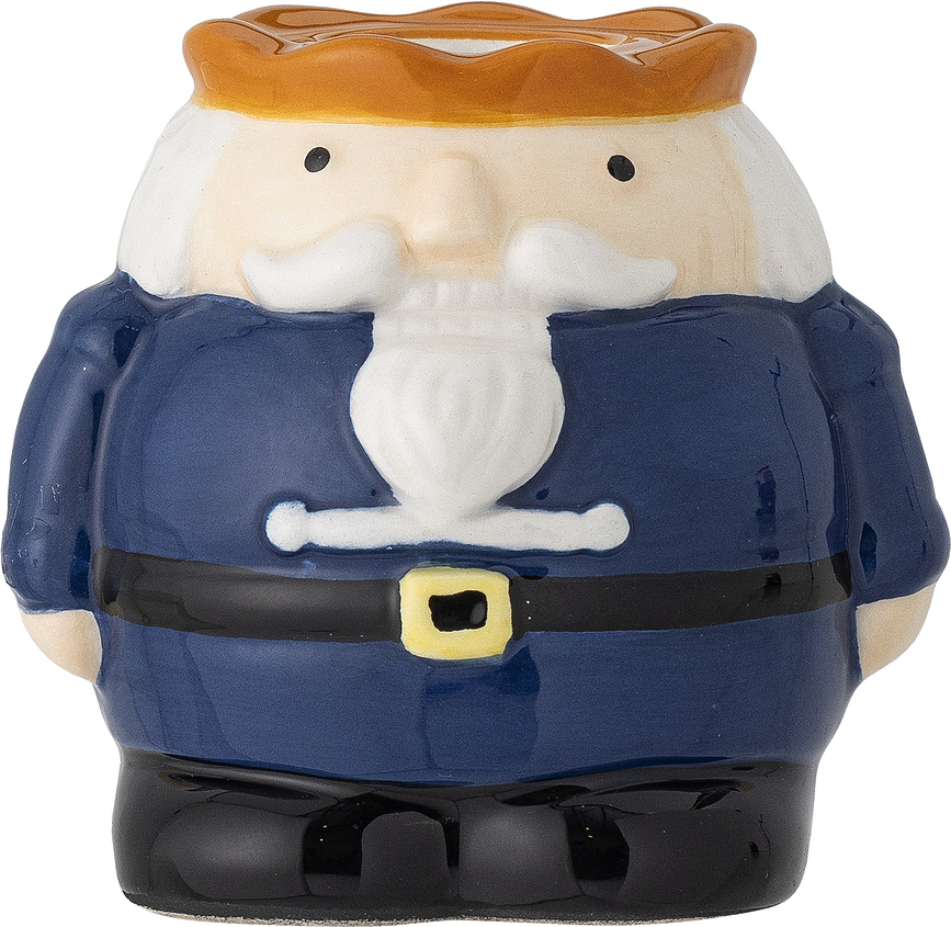 Portavelas para vela tipo clásica Feast, 7 cm, azul