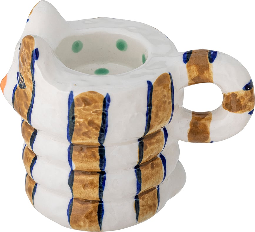 Portavelas para velas clásicas Caty, blancos y azules, 2 unidades