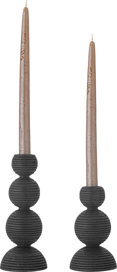 Portavelas para velas clásicas Kipp, negros, 2 unidades