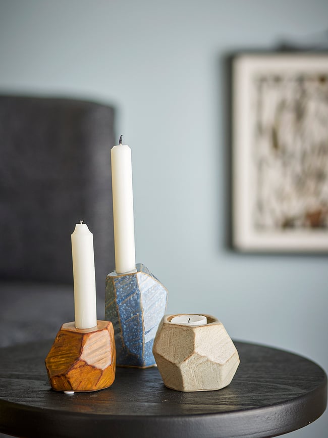 Portavelas para velas clásicas y de té Kimber, Set de 3 piezas