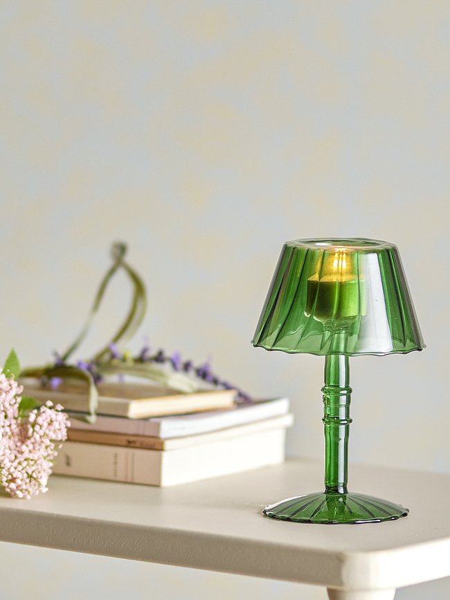 Portavelas para velas de té Cisco, 18 cm, verde