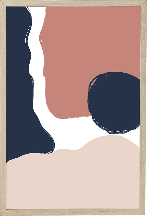 Poster met lijst boslandschap Bloomingville 45 x 65 cm