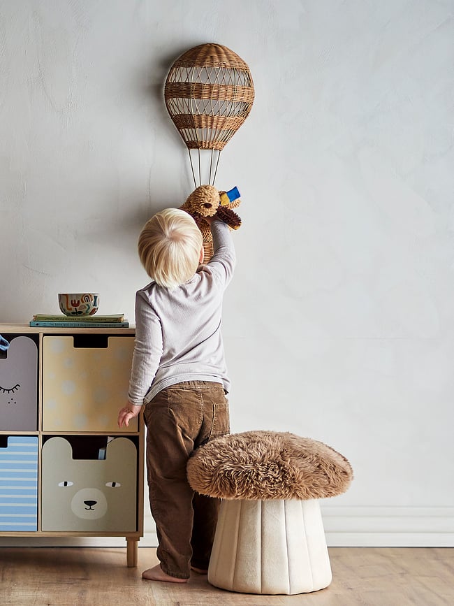 Pouf Bertil 37 cm, Shaggy