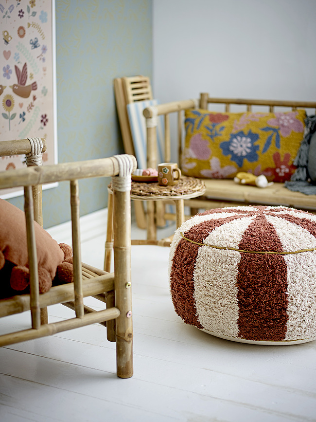 Pouf Charoline, braun-beige