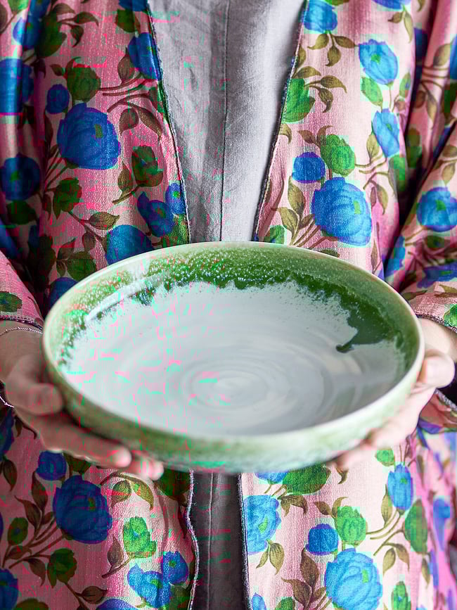 Prim Zdjela za posluživanje 25 cm bijelo-zelena