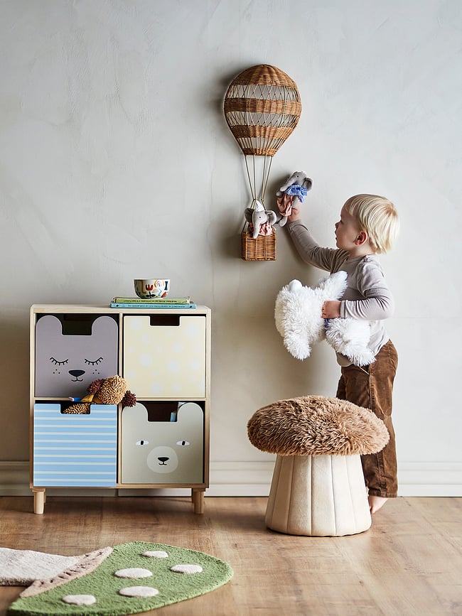 Puf Bertil 37 cm shaggy