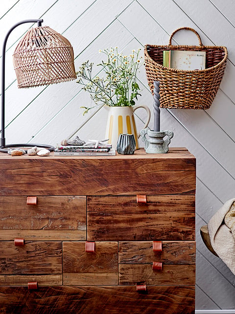 Riff Aufbewahrungskorb aus Rattan für die Wand - Bloomingville