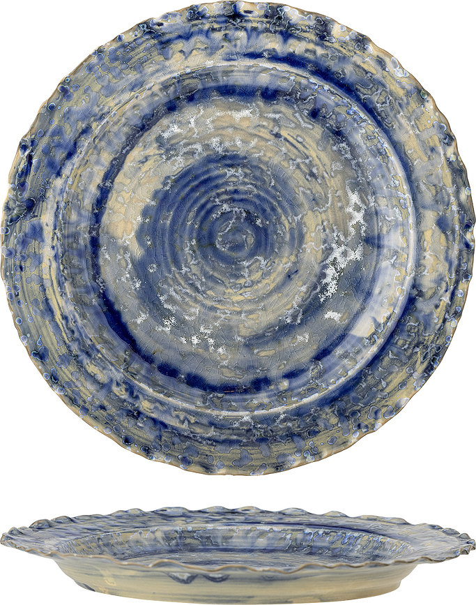 Rowan Assiette Plate 27 cm, bleue