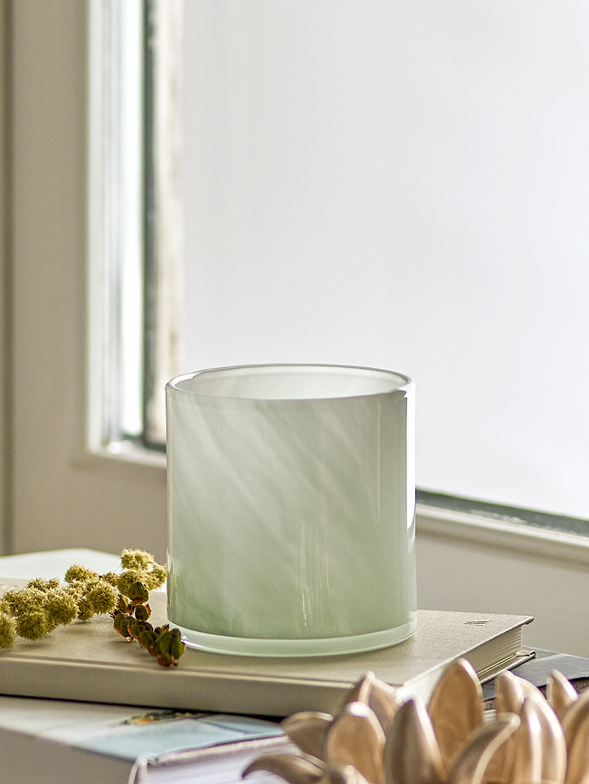 Sakkara Bougeoir pour bougie chauffe-plat, vert