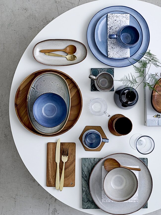 Sandrine Plat de Service 34 cm, bleu