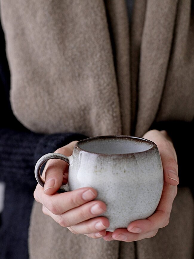 Sandrine Tasse, 10,5 cm, grise claire