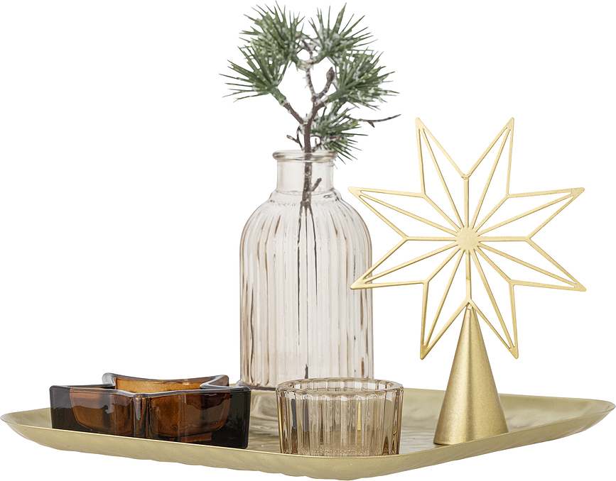 Sanga Set de Bougeoirs avec Plateau en métal, décoratif, Set 6 pièces