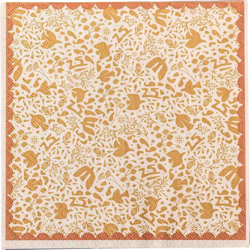 Servilletas de papel Anniversary, 33 x 33 cm, amarillas, 20 unidades