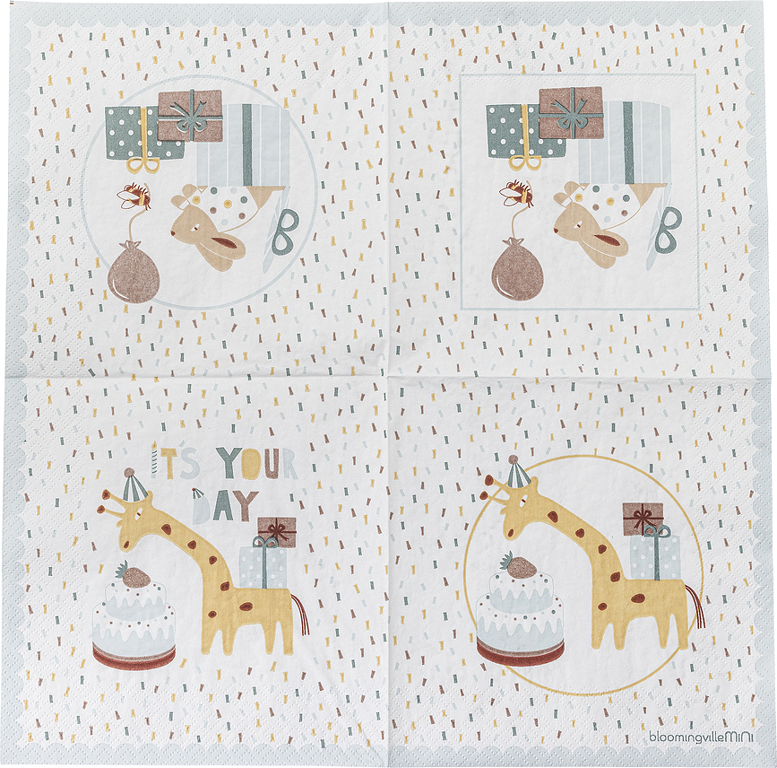 Servilletas de papel Celebrate, 33 x 33 cm, azules, 20 unidades