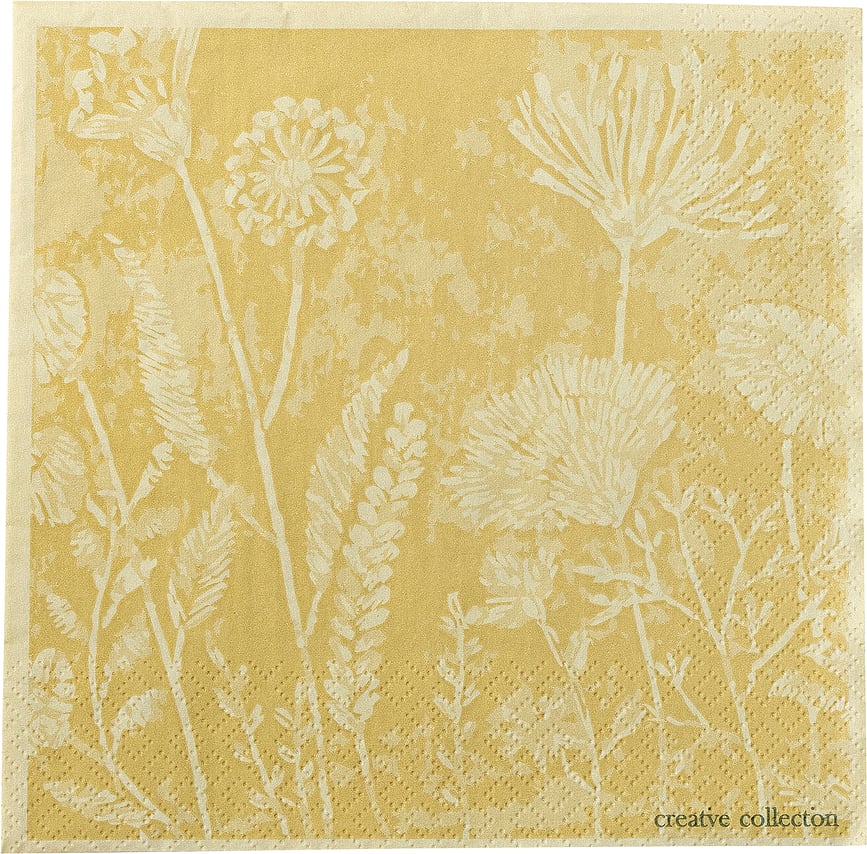 Servilletas de papel Faustina, 33 x 33 cm, amarillo y verde, 20 unidades