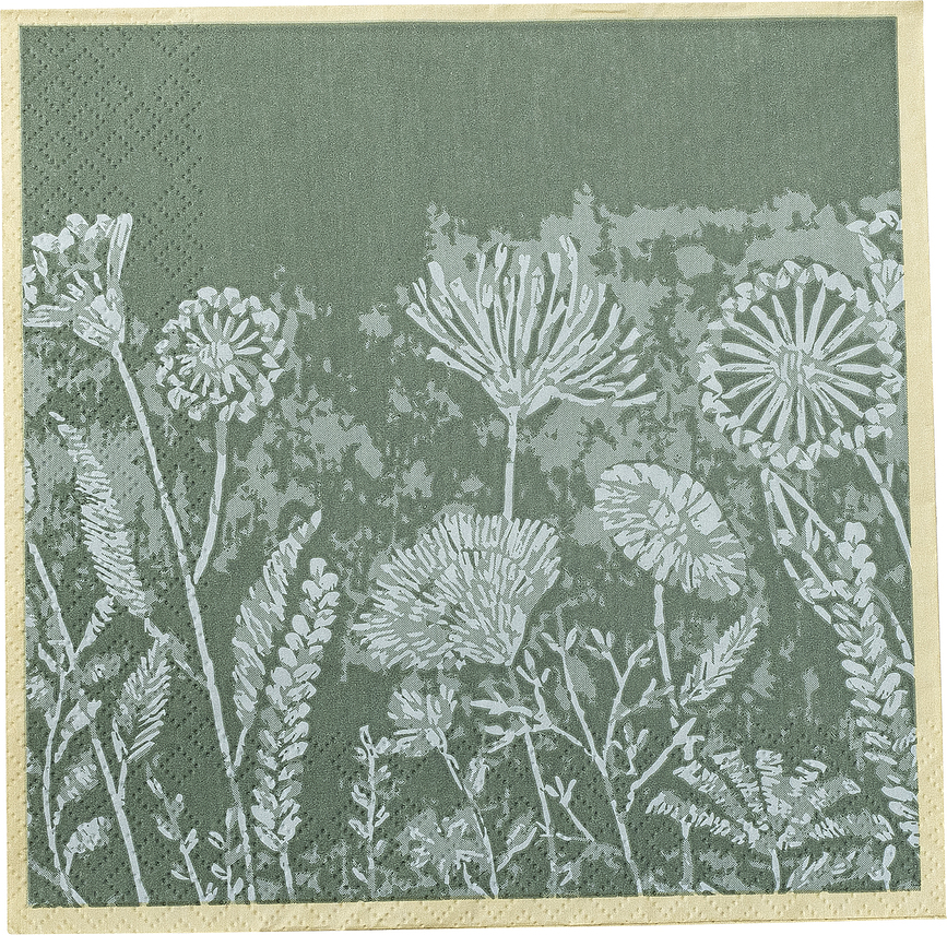 Servilletas de papel Faustina, 33 x 33 cm, amarillo y verde, 20 unidades