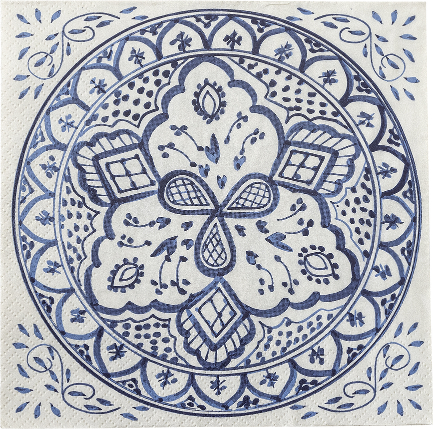 Servilletas de papel Karlie, 33 x 33 cm, azules, 20 unidades