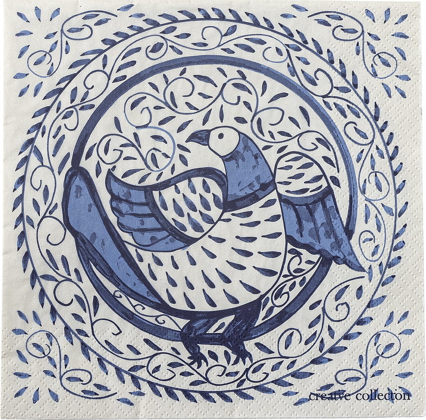 Servilletas de papel Karlie, 33 x 33 cm, azules, 20 unidades