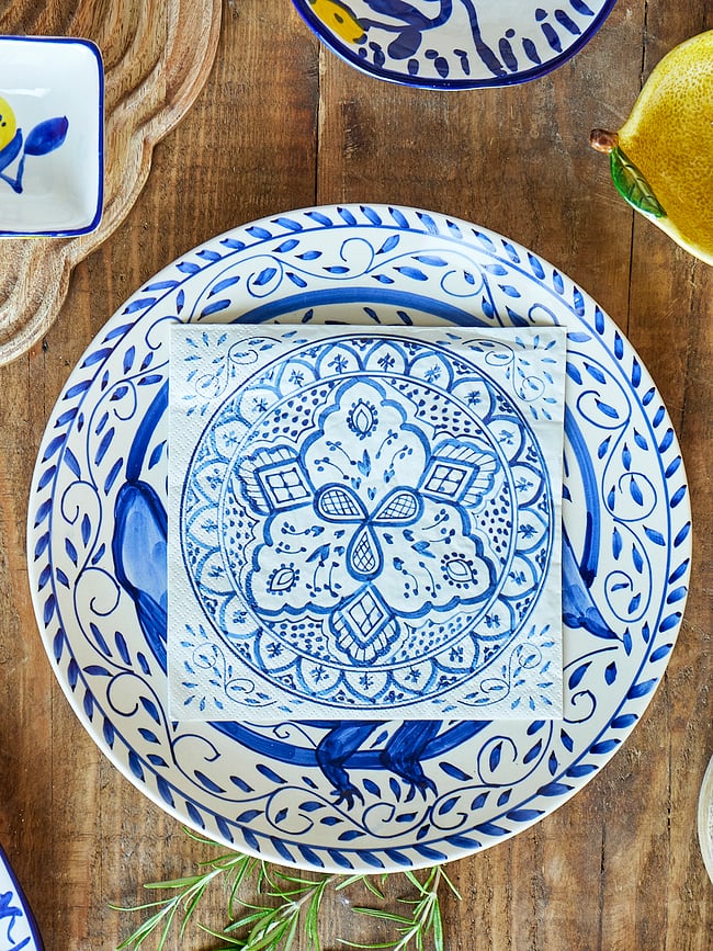 Servilletas de papel Karlie, 33 x 33 cm, azules, 20 unidades