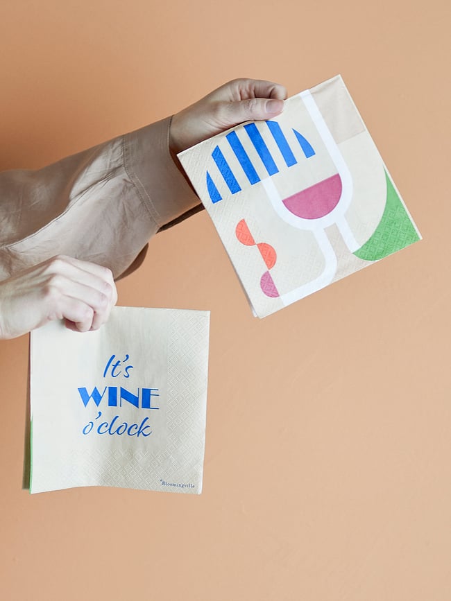 Servilletas de papel Wine, pack de 20 unidades