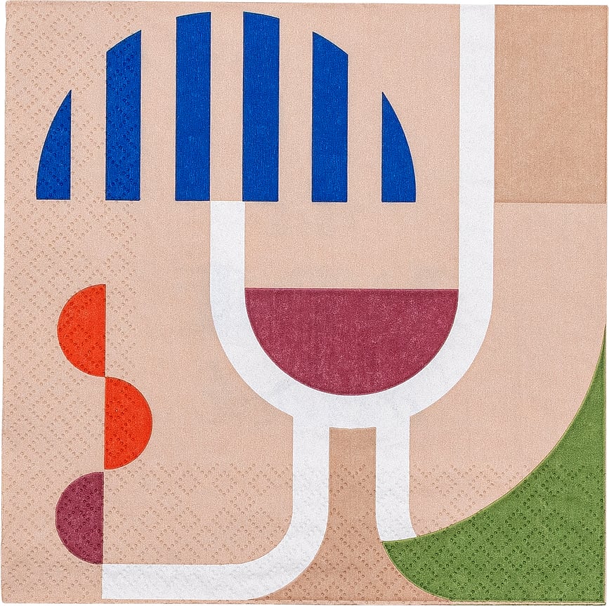 Servilletas de papel Wine, pack de 20 unidades