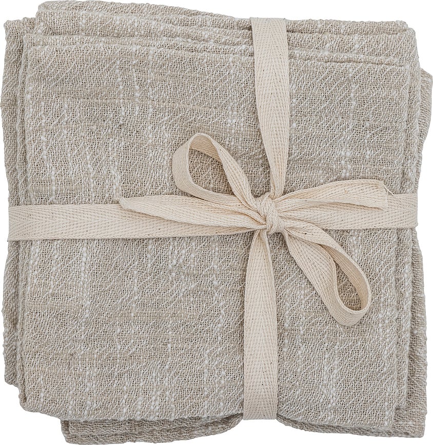 Servilletas Heika, 33 x 33 cm, gris claro, 4 unidades