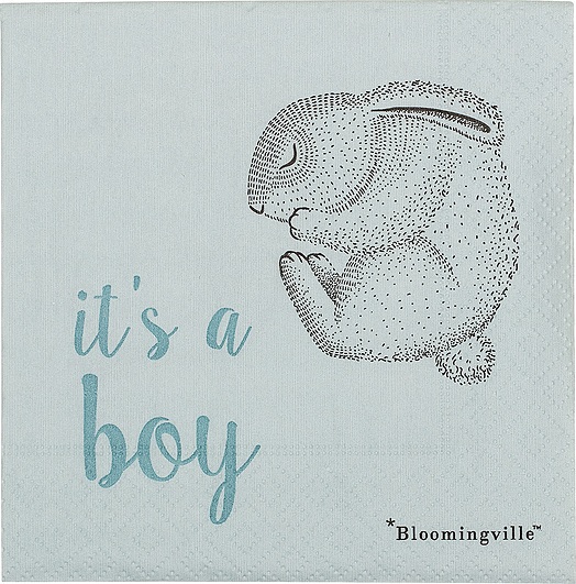 Serwetki papierowe Bloomingville Mini It's A Boy z królikiem 20 szt.