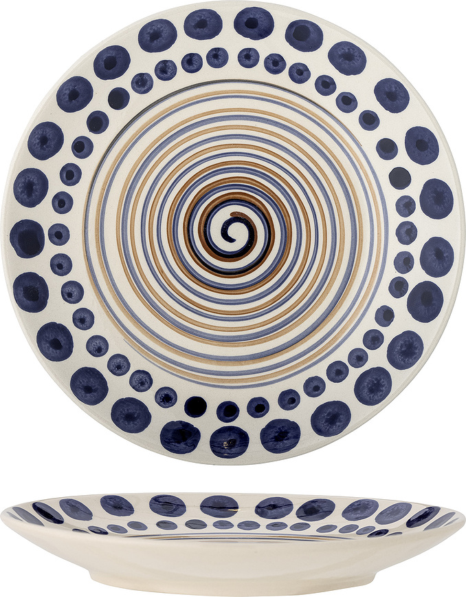 Shama Jedilni krožnik, 27 cm, modro-zlat