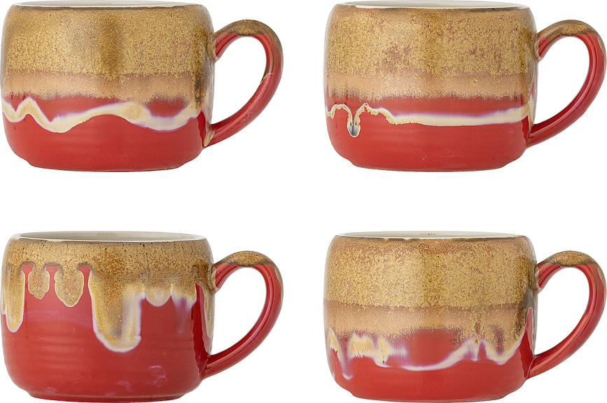 Sheen Κούπες, 400 ml, κίτρινο-κόκκινες, 4 τμχ