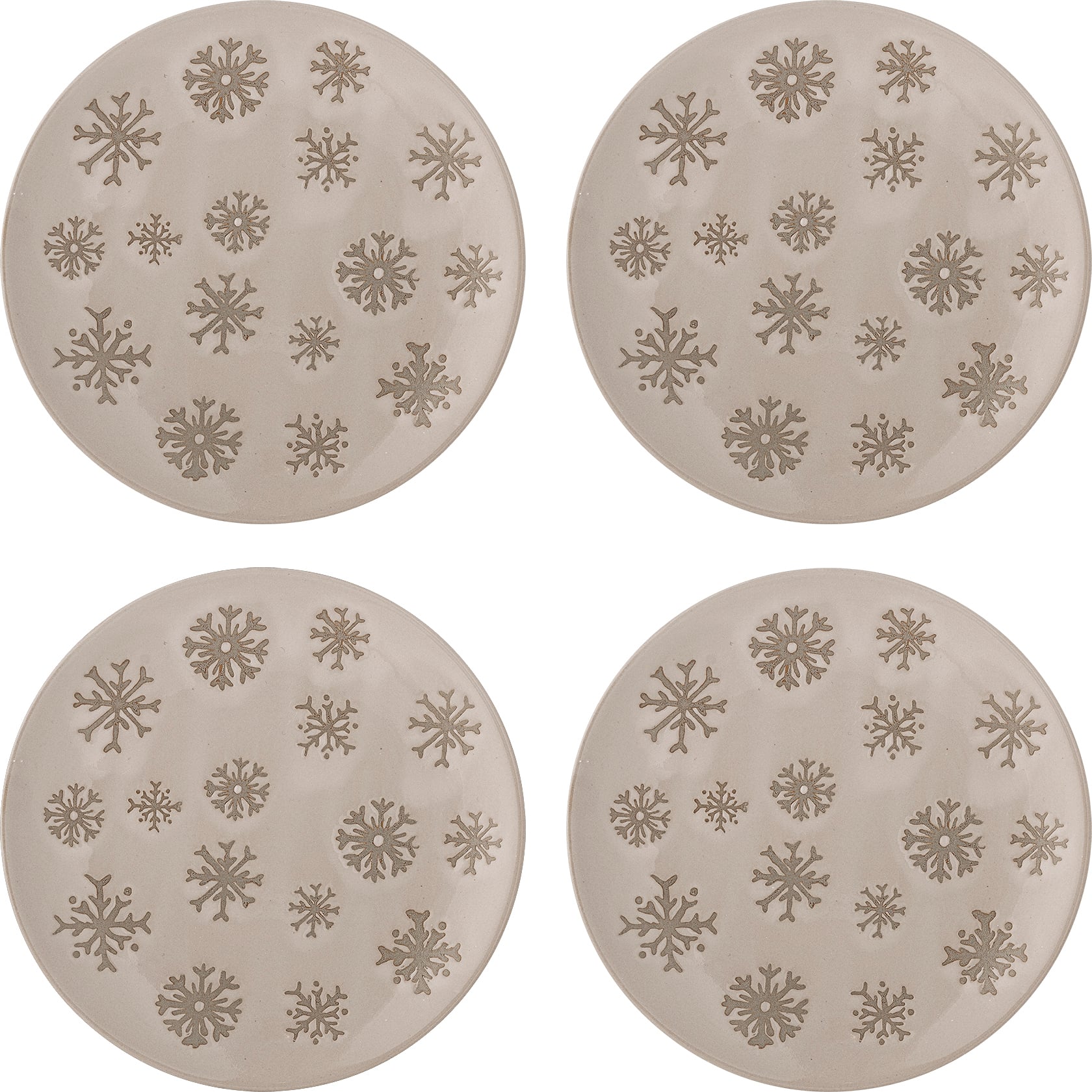 Snowie Dessertteller 15,5 cm, natur, 4 St.