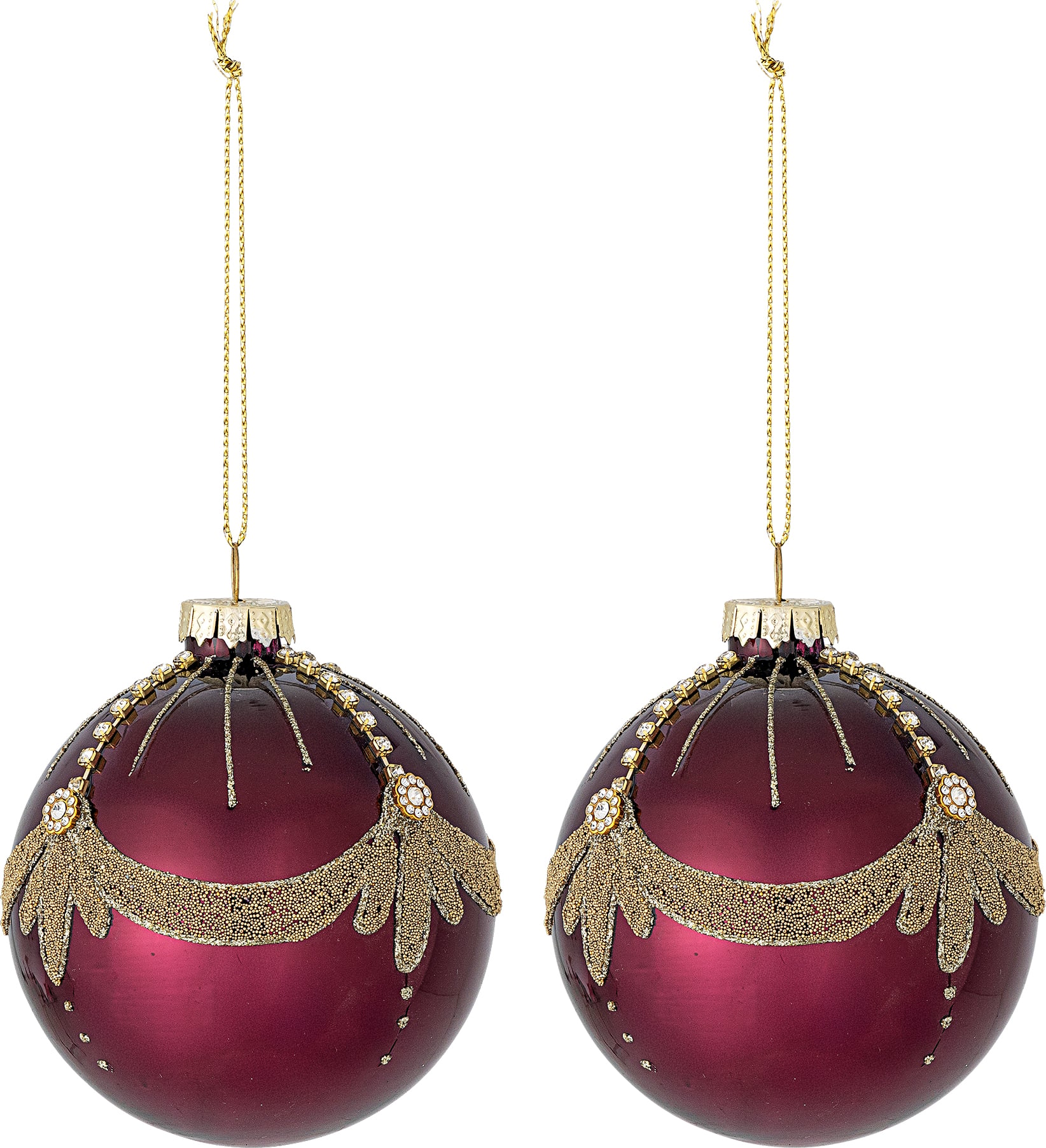 Suman Christbaumschmuck Kugel 8 cm, rot, 2 St.