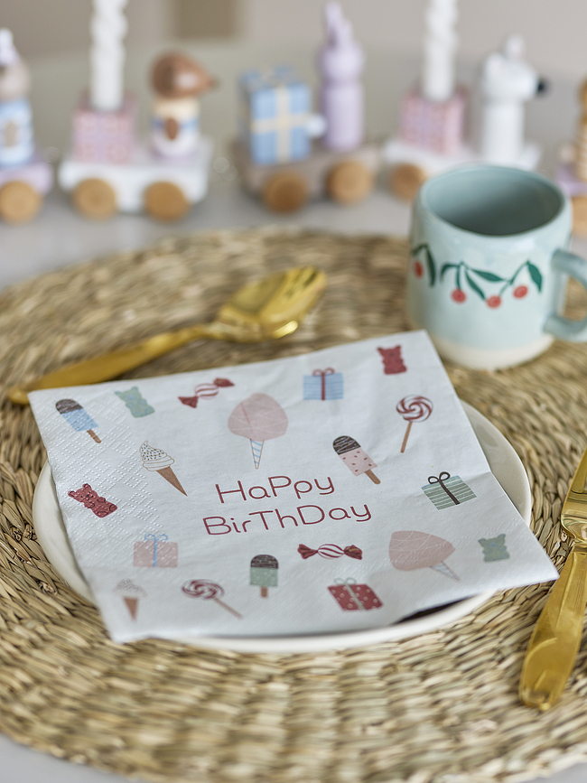 Sweets Serviettes en papier, Lot de 20