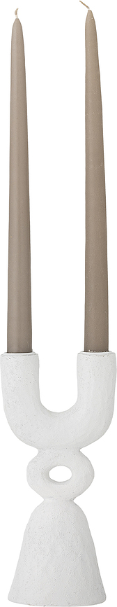 Syra Bougeoir double, 22 cm, blanc